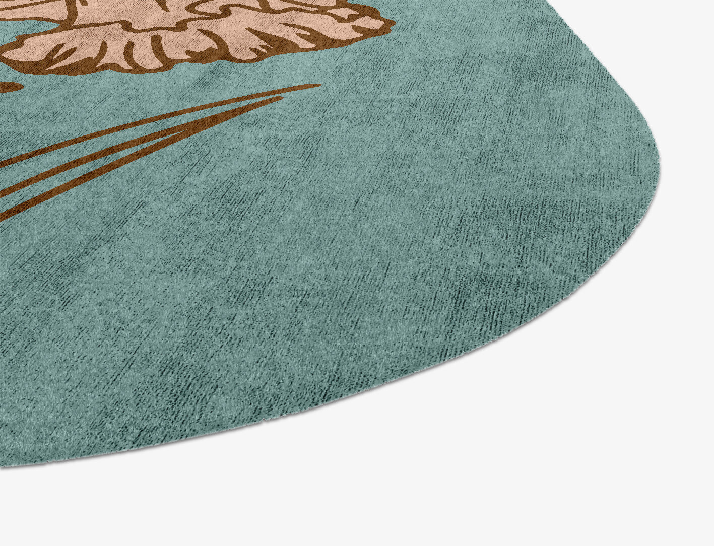Narcissus Field of Flowers Oblong Hand Knotted Bamboo Silk Custom Rug by Rug Artisan