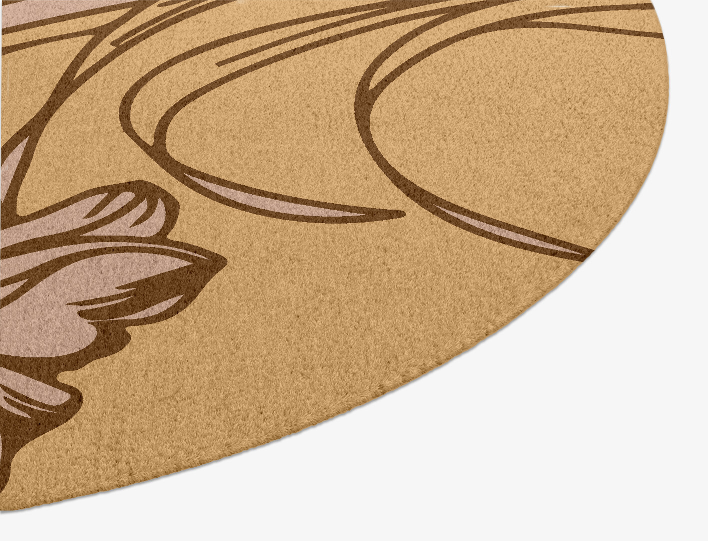 Narcissus Field of Flowers Oval Hand Knotted Tibetan Wool Custom Rug by Rug Artisan