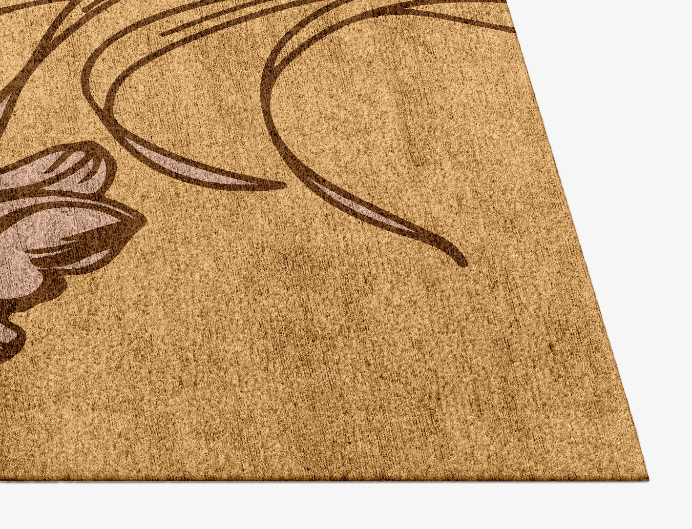 Narcissus Field of Flowers Rectangle Hand Knotted Bamboo Silk Custom Rug by Rug Artisan
