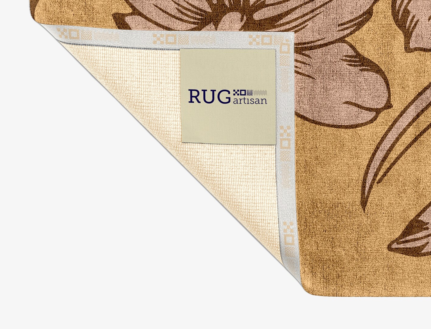 Narcissus Field of Flowers Rectangle Hand Knotted Bamboo Silk Custom Rug by Rug Artisan