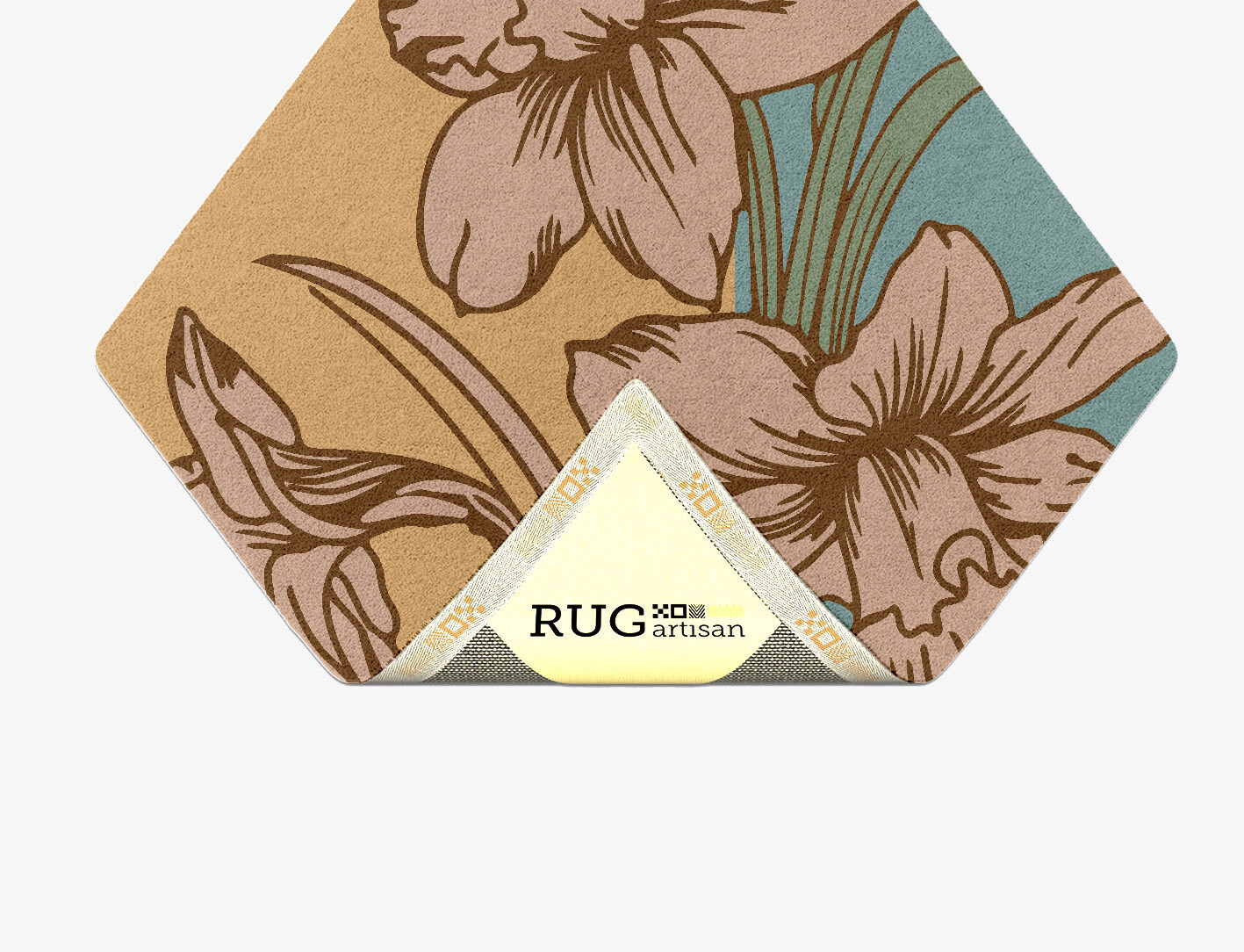 Narcissus Field of Flowers Diamond Hand Tufted Pure Wool Custom Rug by Rug Artisan