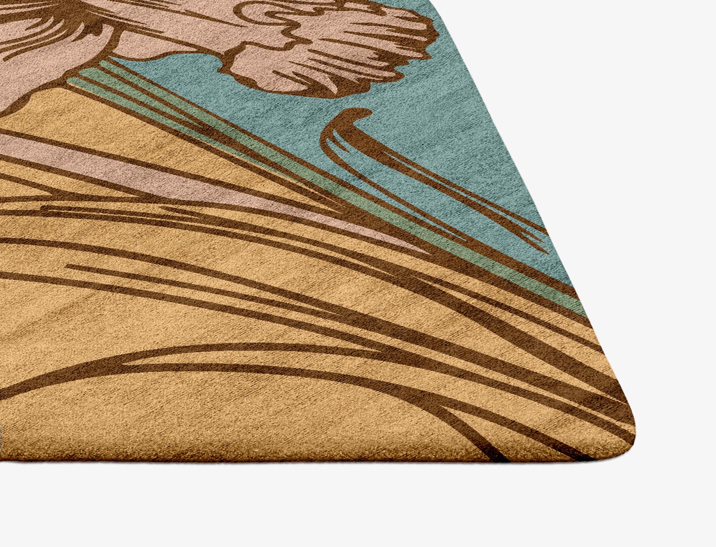 Narcissus Field of Flowers Ogee Hand Tufted Bamboo Silk Custom Rug by Rug Artisan