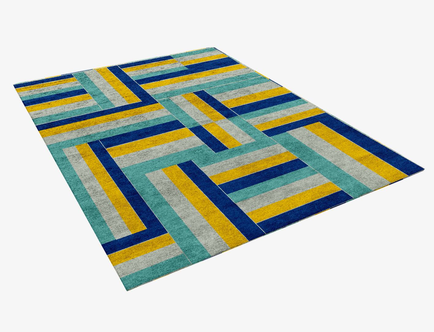 Nautikos Kids Rectangle Hand Knotted Bamboo Silk Custom Rug by Rug Artisan