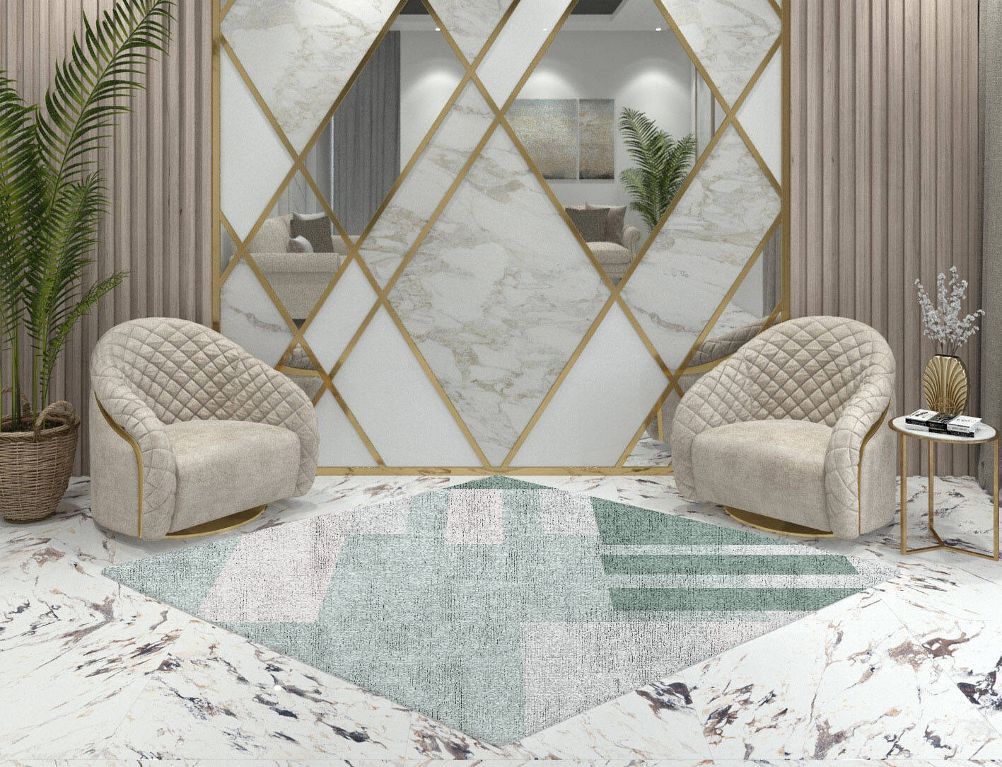 Naz  Diamond Hand Knotted Bamboo Silk Custom Rug by Rug Artisan