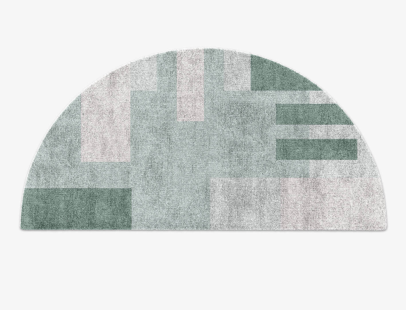 Naz  Halfmoon Hand Knotted Bamboo Silk Custom Rug by Rug Artisan