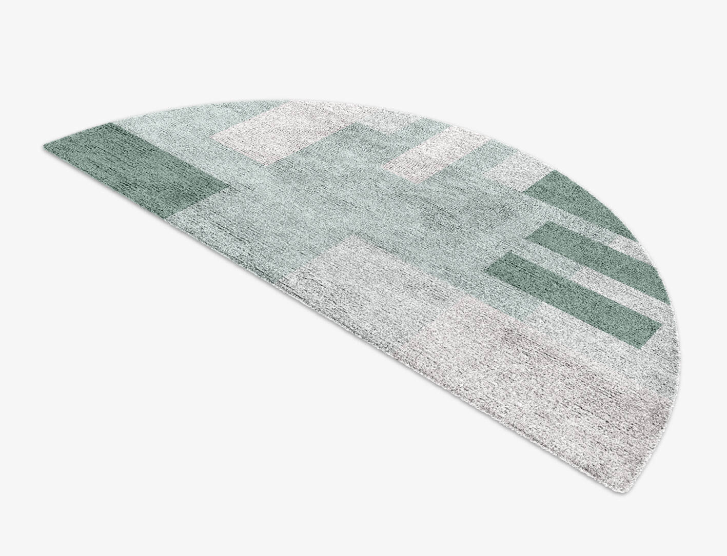 Naz  Halfmoon Hand Knotted Bamboo Silk Custom Rug by Rug Artisan