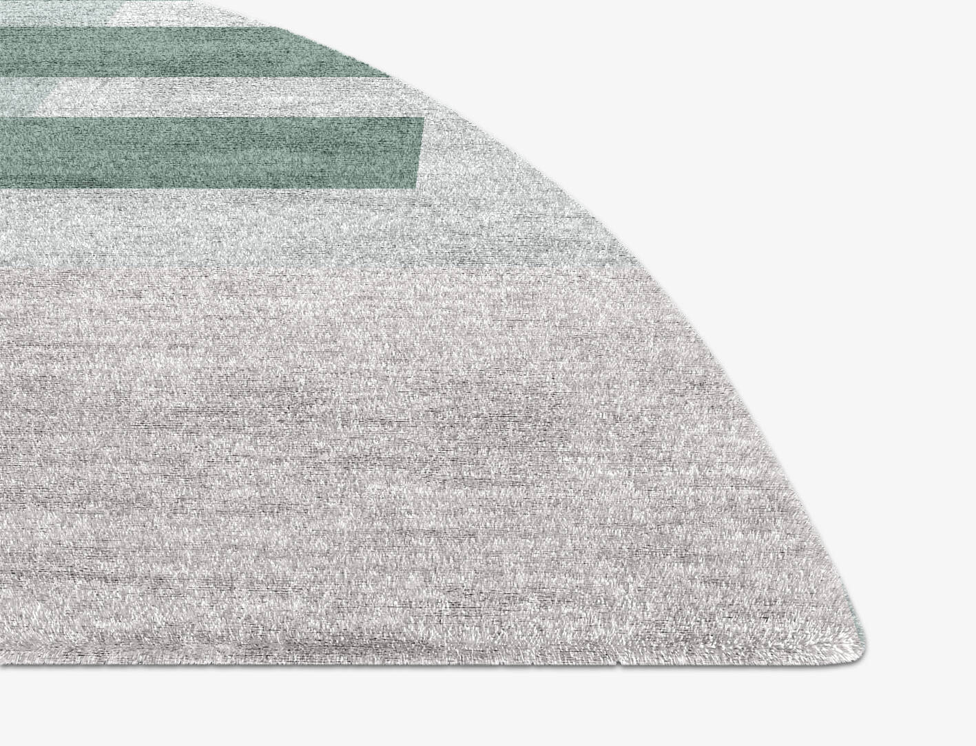 Naz  Halfmoon Hand Knotted Bamboo Silk Custom Rug by Rug Artisan