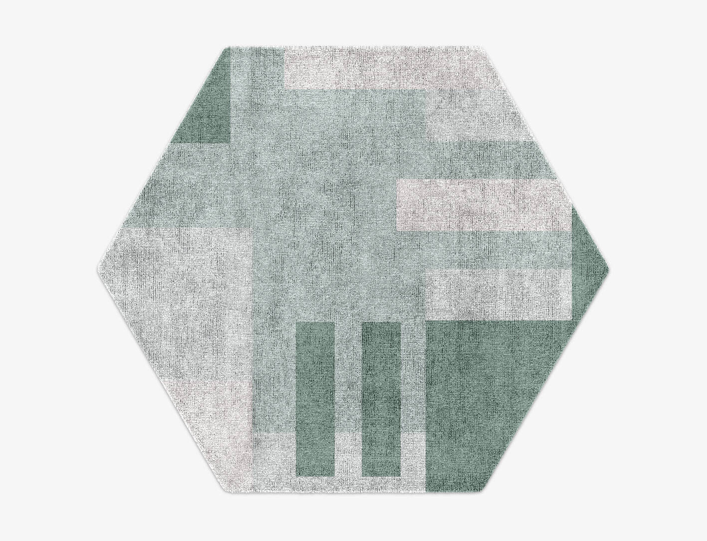 Naz  Hexagon Hand Knotted Bamboo Silk Custom Rug by Rug Artisan