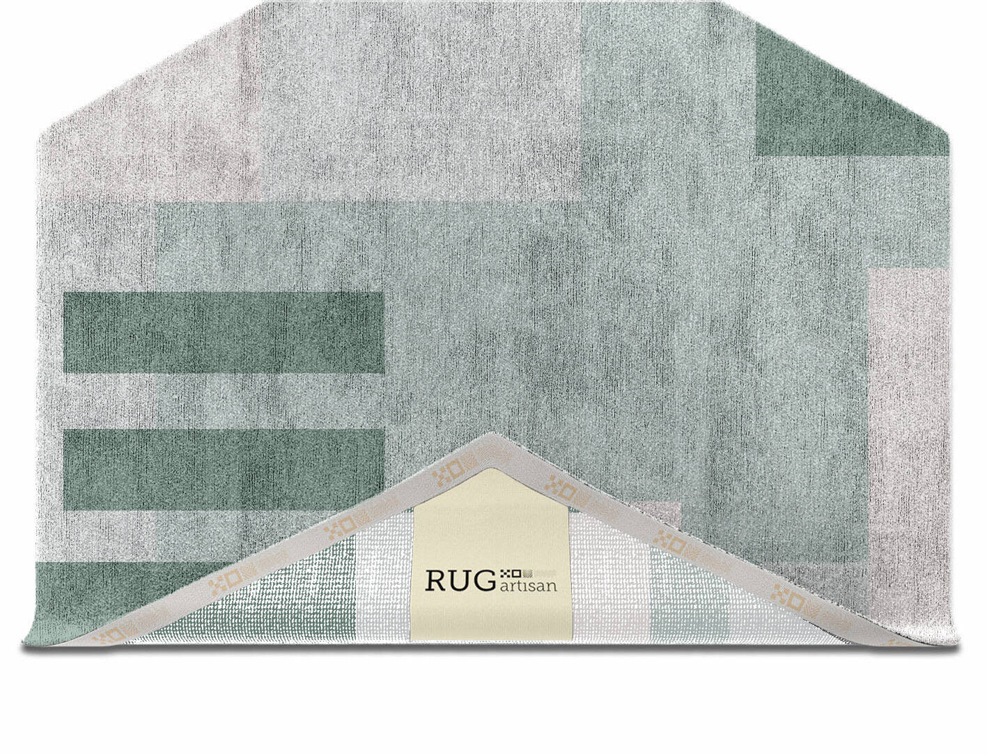 Naz  Hexagon Hand Knotted Bamboo Silk Custom Rug by Rug Artisan