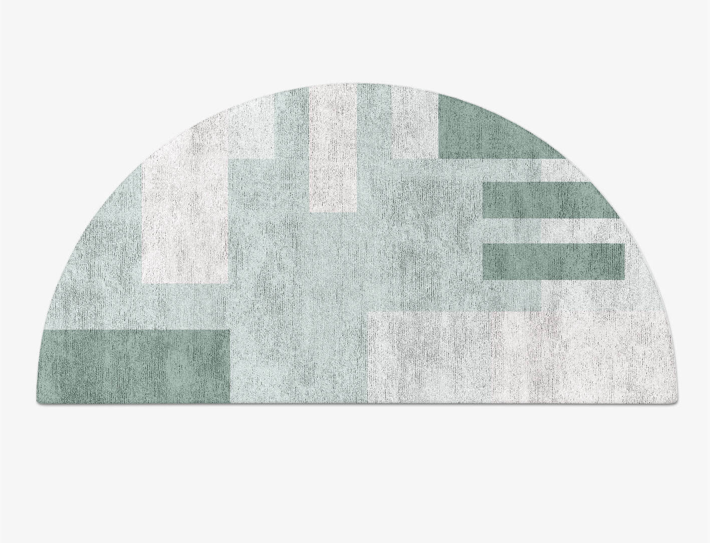 Naz  Halfmoon Hand Tufted Bamboo Silk Custom Rug by Rug Artisan