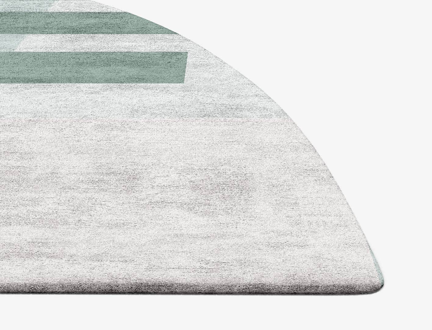 Naz  Halfmoon Hand Tufted Bamboo Silk Custom Rug by Rug Artisan