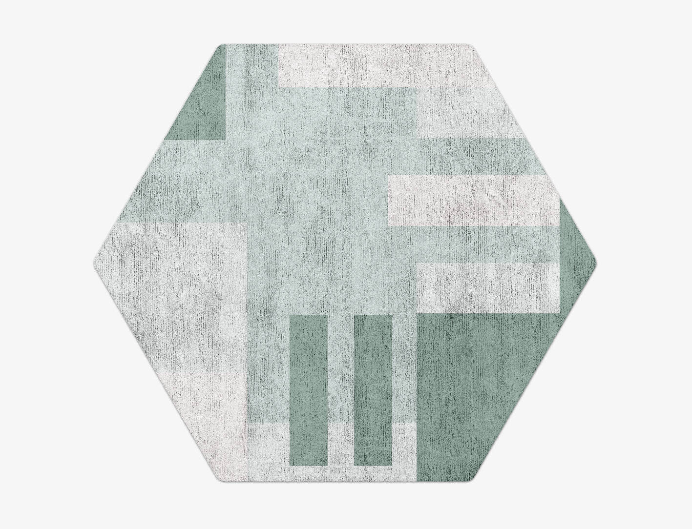 Naz  Hexagon Hand Tufted Bamboo Silk Custom Rug by Rug Artisan