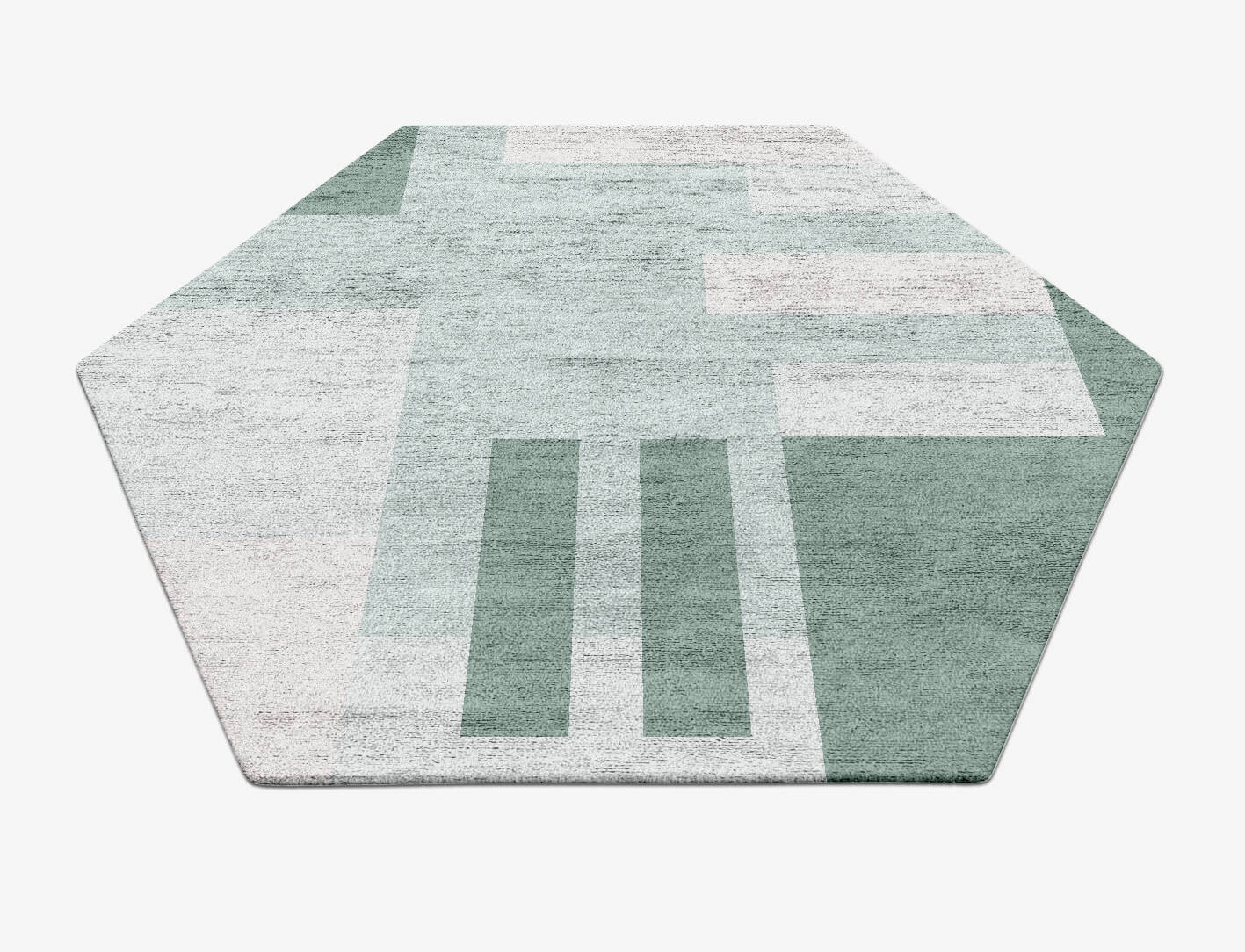Naz  Hexagon Hand Tufted Bamboo Silk Custom Rug by Rug Artisan