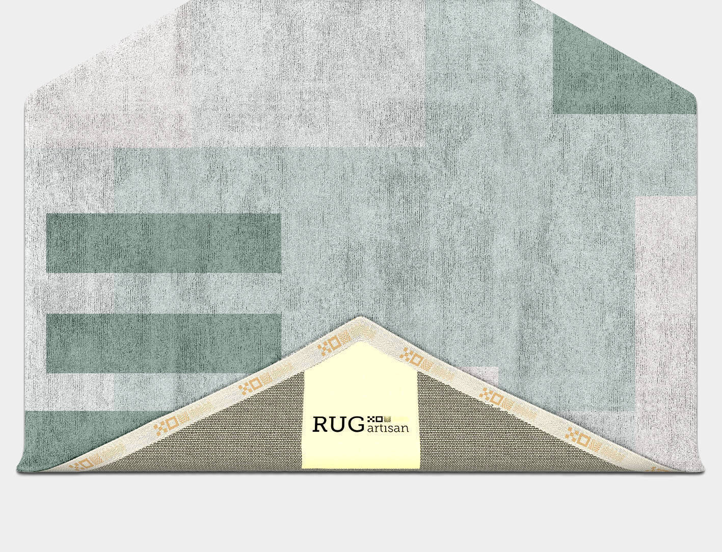 Naz  Hexagon Hand Tufted Bamboo Silk Custom Rug by Rug Artisan