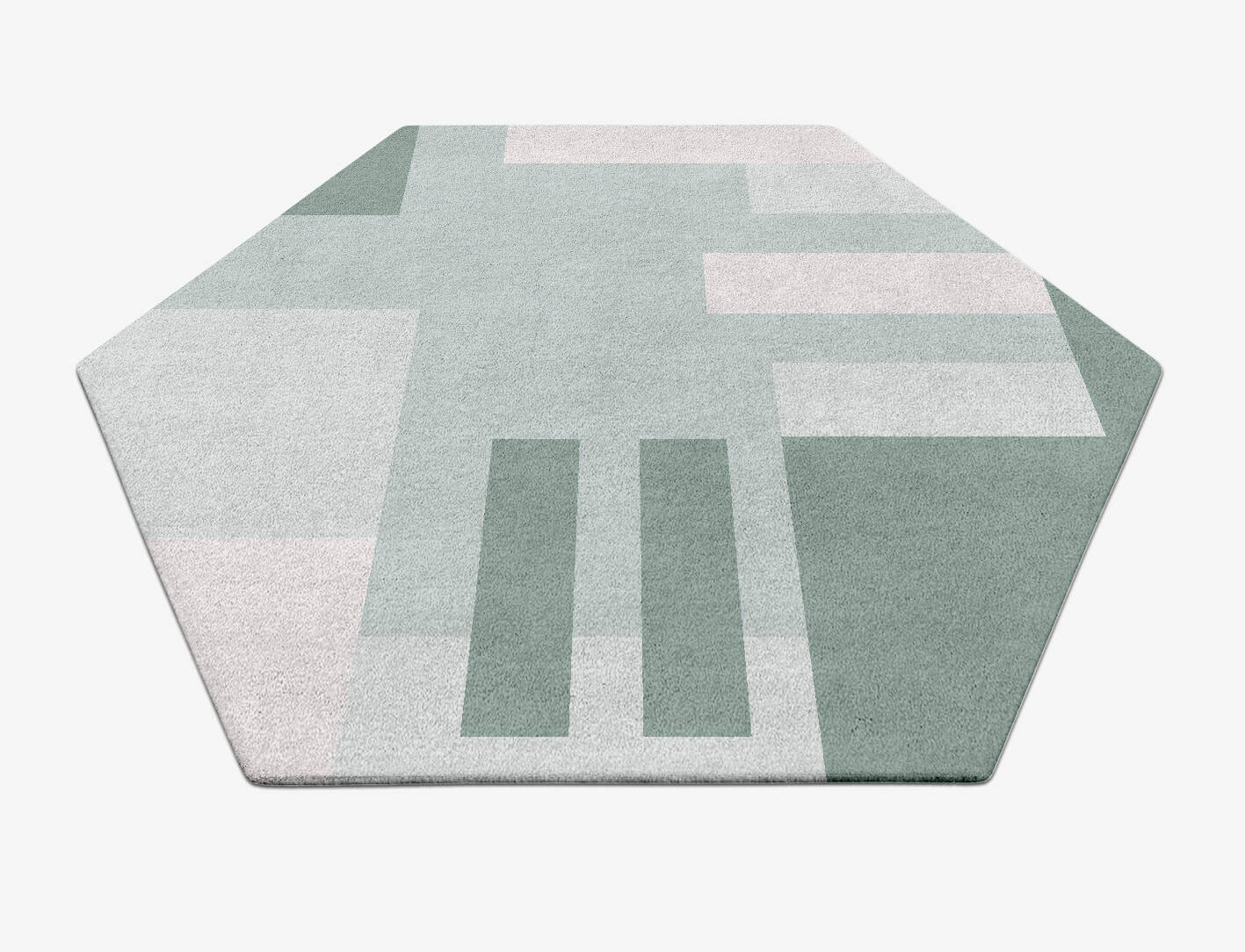 Naz  Hexagon Hand Tufted Pure Wool Custom Rug by Rug Artisan