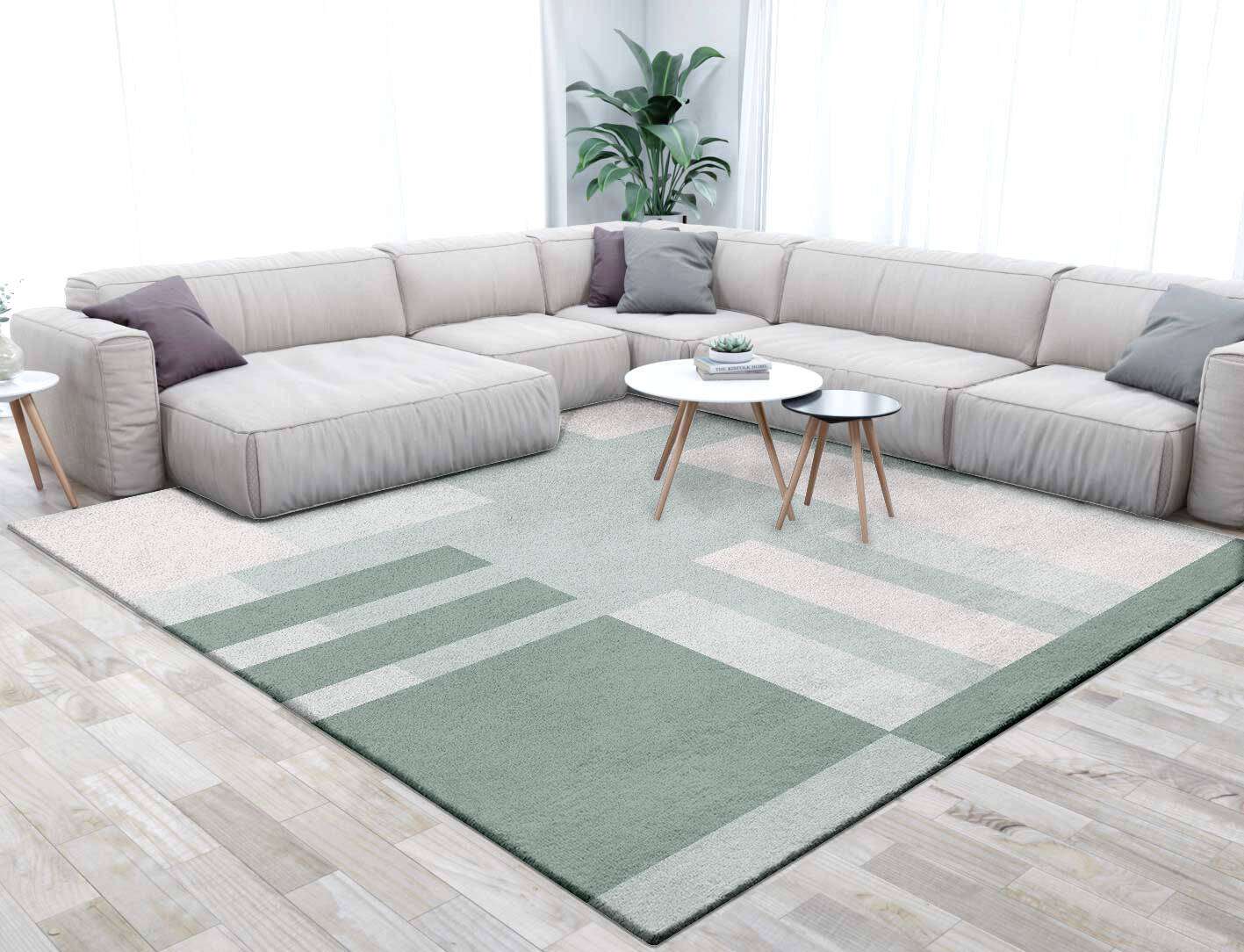Naz  Square Hand Tufted Pure Wool Custom Rug by Rug Artisan