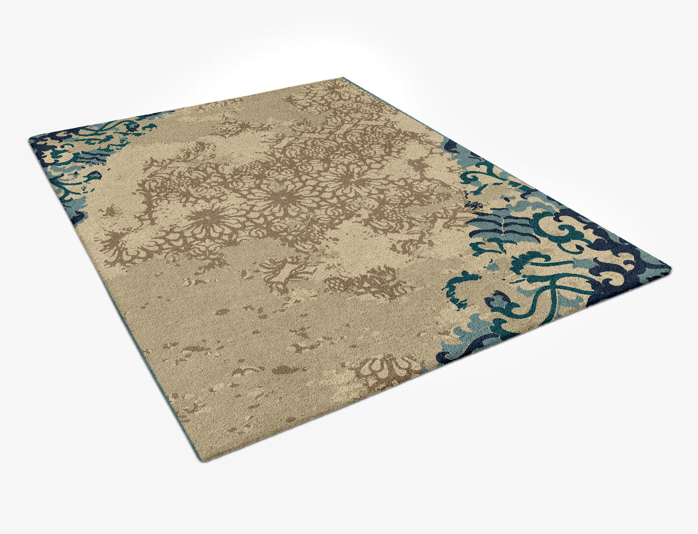 Nazanin Persian Bagh Rectangle Hand Tufted Pure Wool Custom Rug by Rug Artisan