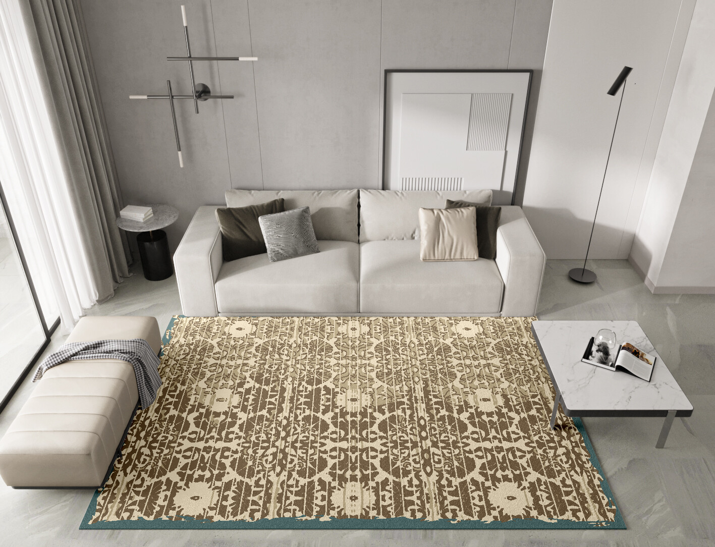 Nazila Persian Bagh Rectangle Hand Tufted Pure Wool Custom Rug by Rug Artisan