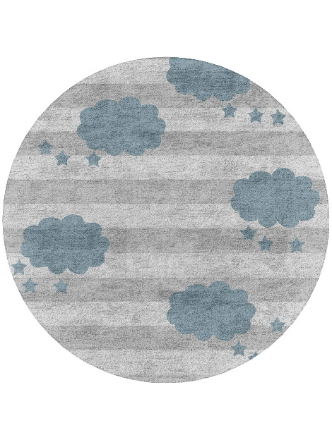 Nebula Round Hand Tufted Bamboo Silk custom handmade rug