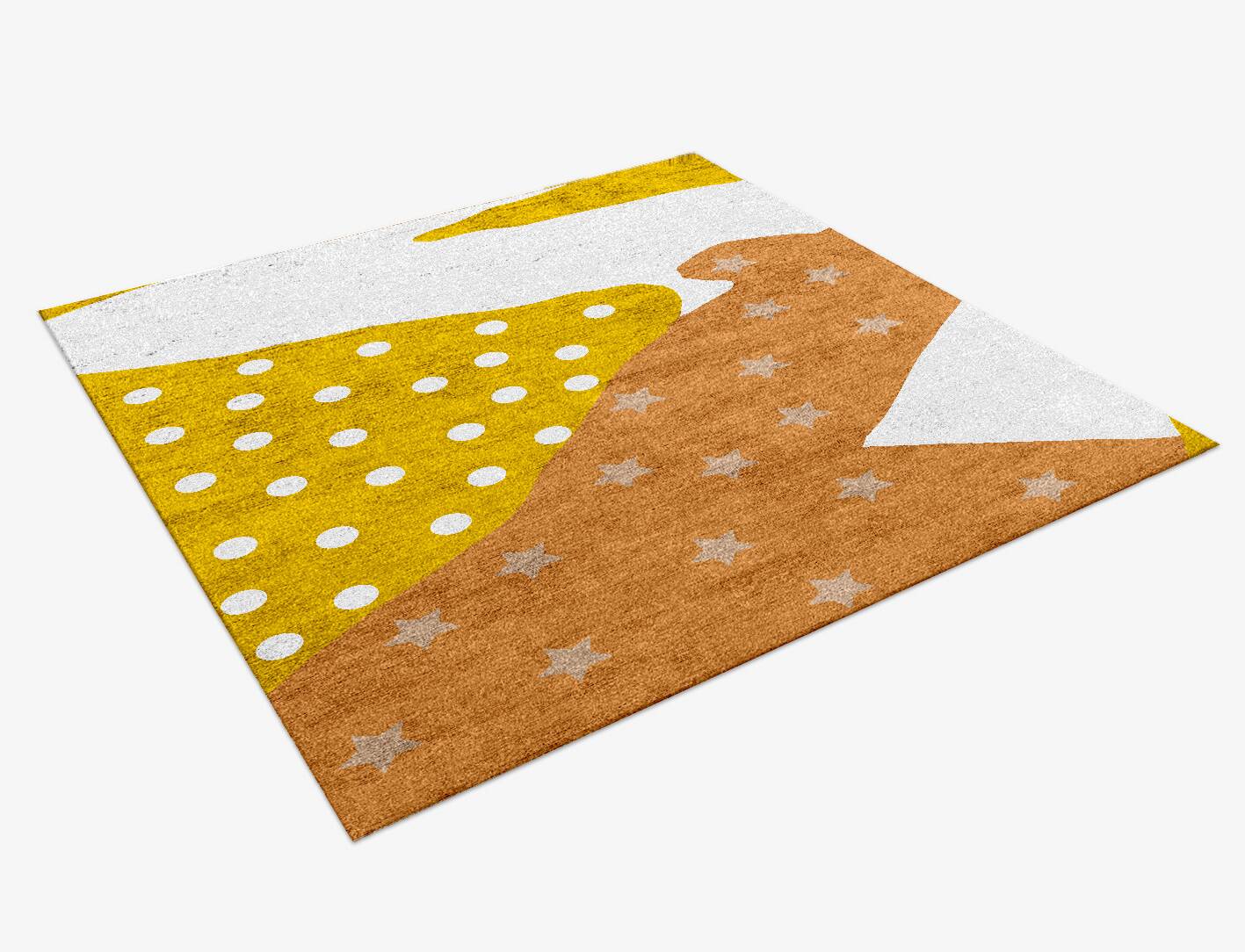 Neighbours Kids Square Hand Knotted Bamboo Silk Custom Rug by Rug Artisan
