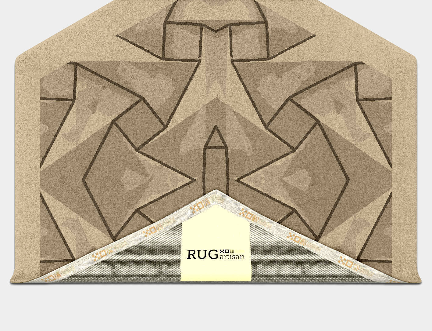 Neko Origami Hexagon Hand Tufted Pure Wool Custom Rug by Rug Artisan