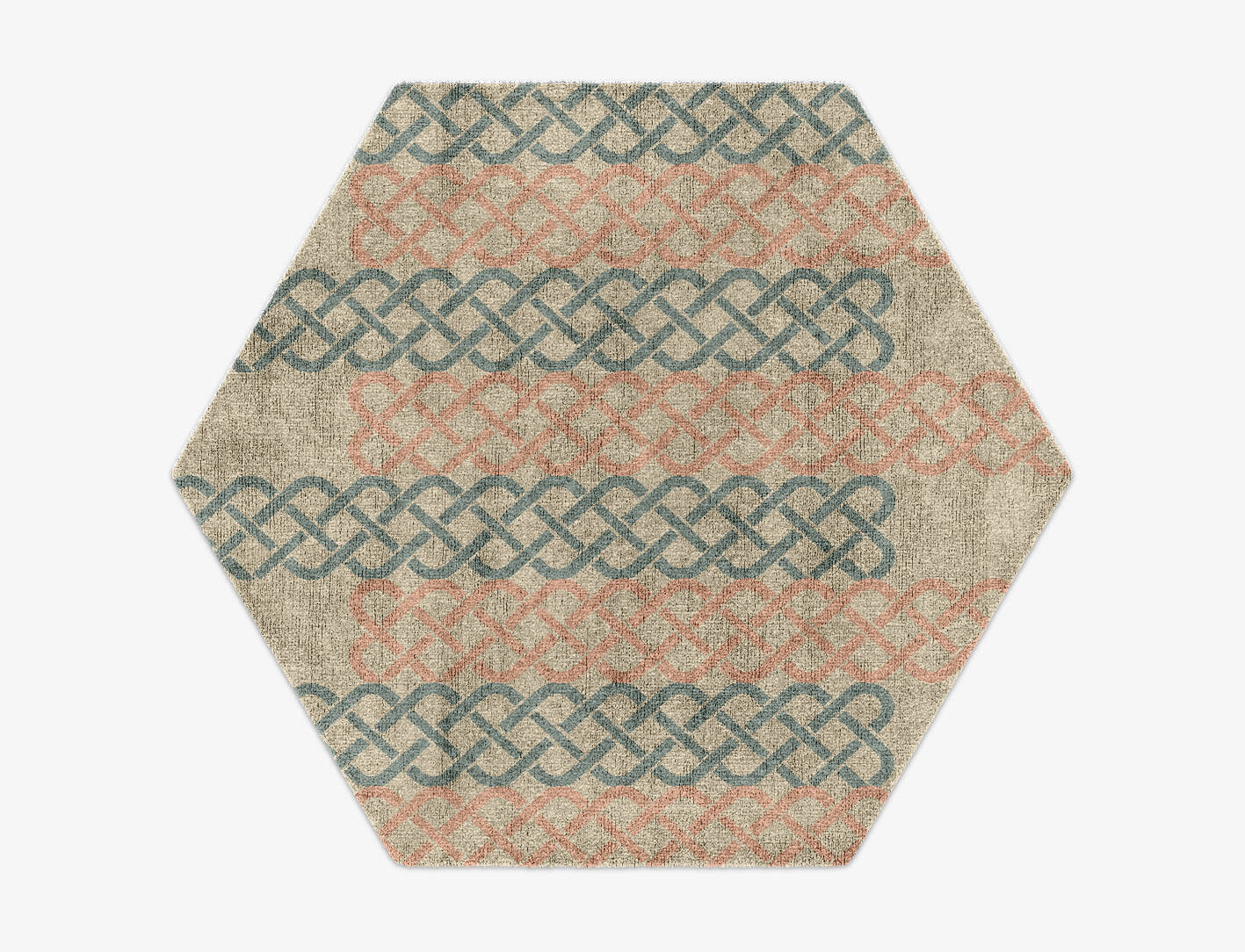 Nellie Blue Royal Hexagon Hand Knotted Bamboo Silk Custom Rug by Rug Artisan