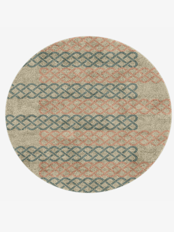Nellie Blue Royal Round Hand Knotted Bamboo Silk Custom Rug by Rug Artisan