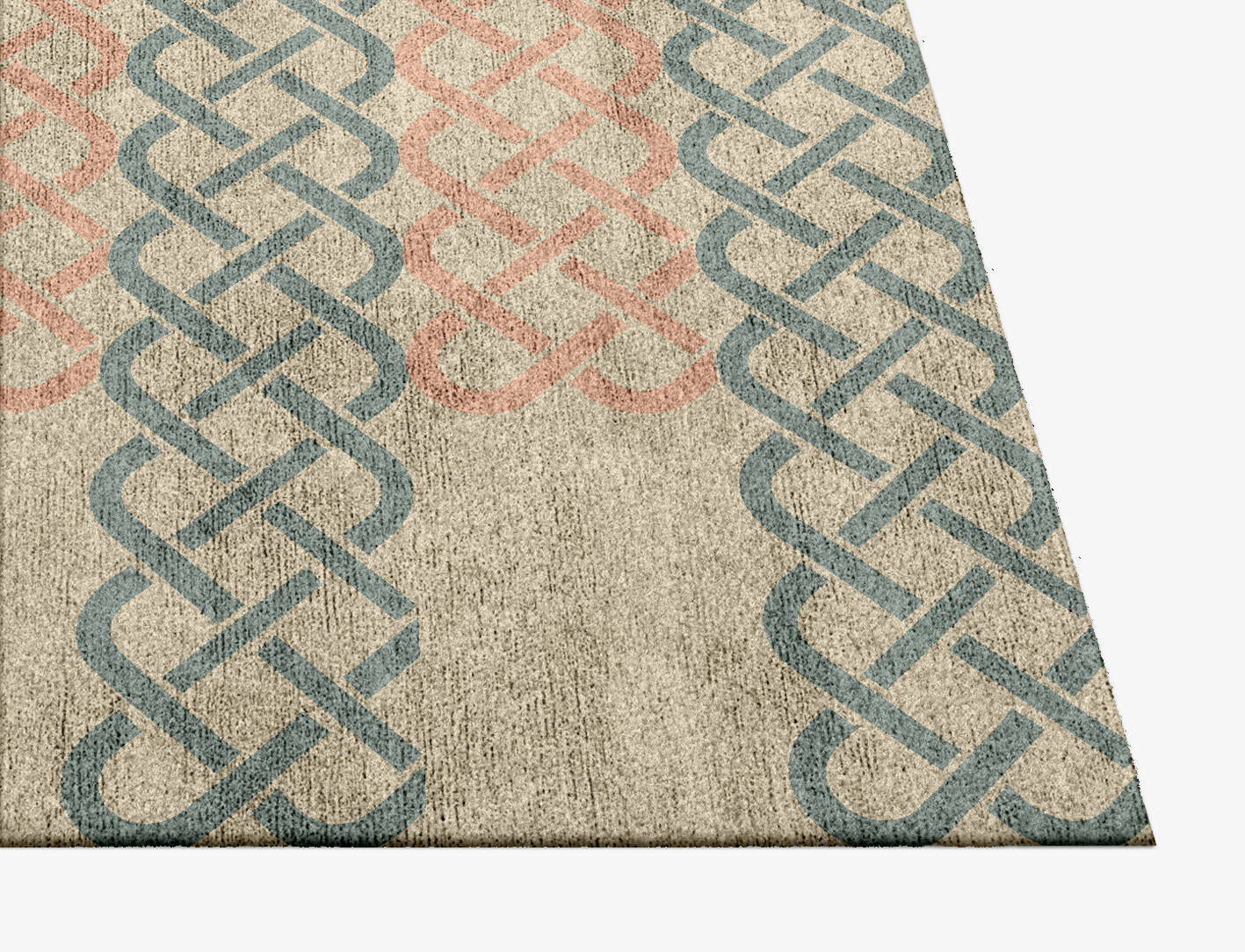Nellie Blue Royal Square Hand Knotted Bamboo Silk Custom Rug by Rug Artisan