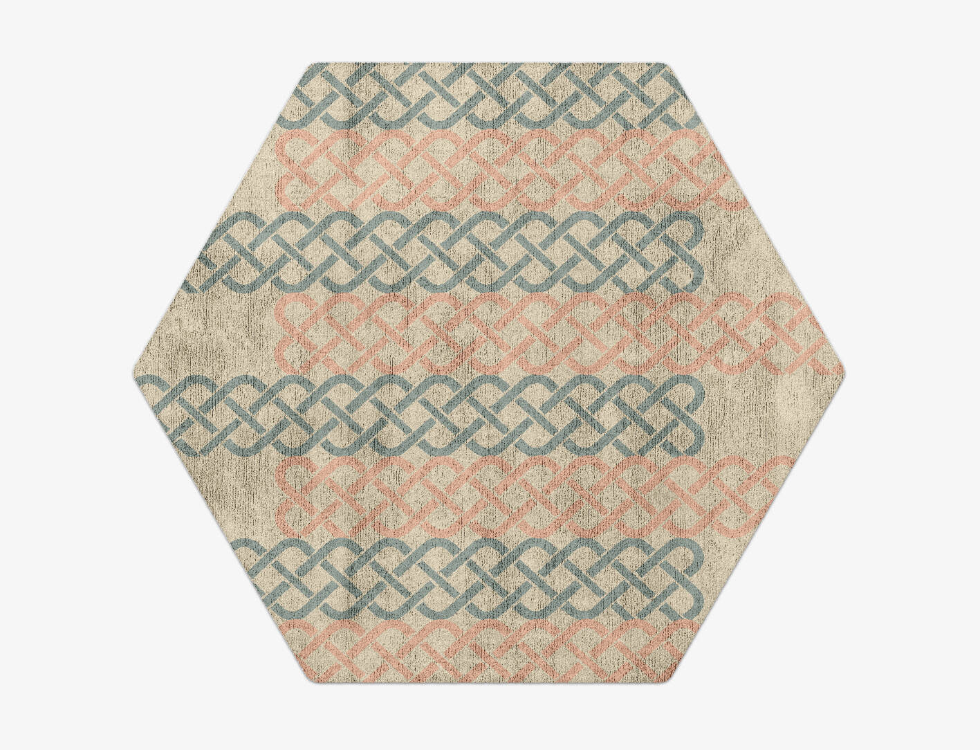 Nellie Blue Royal Hexagon Hand Tufted Bamboo Silk Custom Rug by Rug Artisan