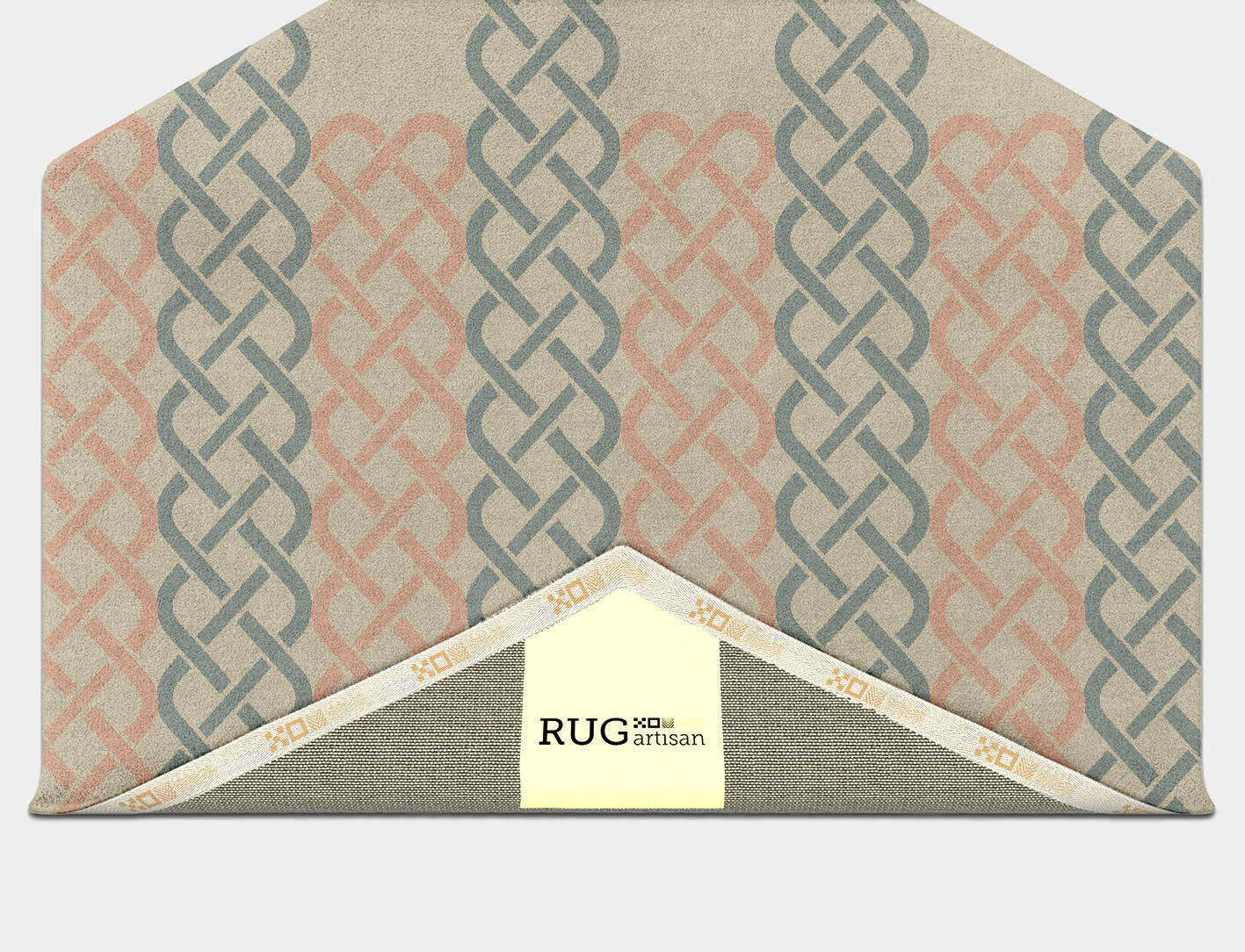 Nellie Blue Royal Hexagon Hand Tufted Pure Wool Custom Rug by Rug Artisan