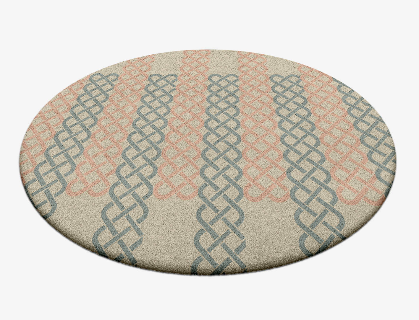 Nellie Blue Royal Round Hand Tufted Pure Wool Custom Rug by Rug Artisan