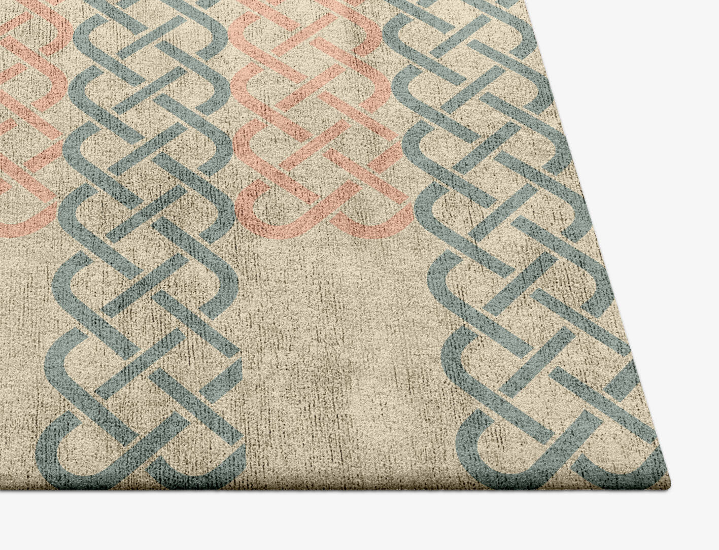 Nellie Blue Royal Square Hand Tufted Bamboo Silk Custom Rug by Rug Artisan