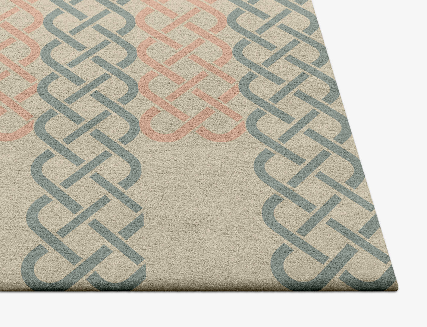 Nellie Blue Royal Square Hand Tufted Pure Wool Custom Rug by Rug Artisan
