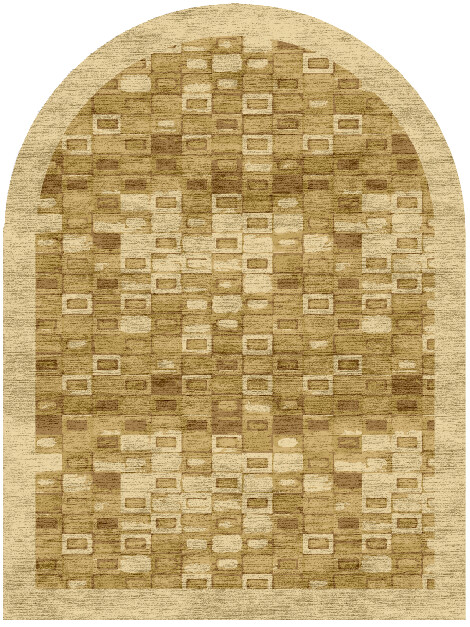 Neolithic Origami Arch Hand Knotted Bamboo Silk Custom Rug by Rug Artisan