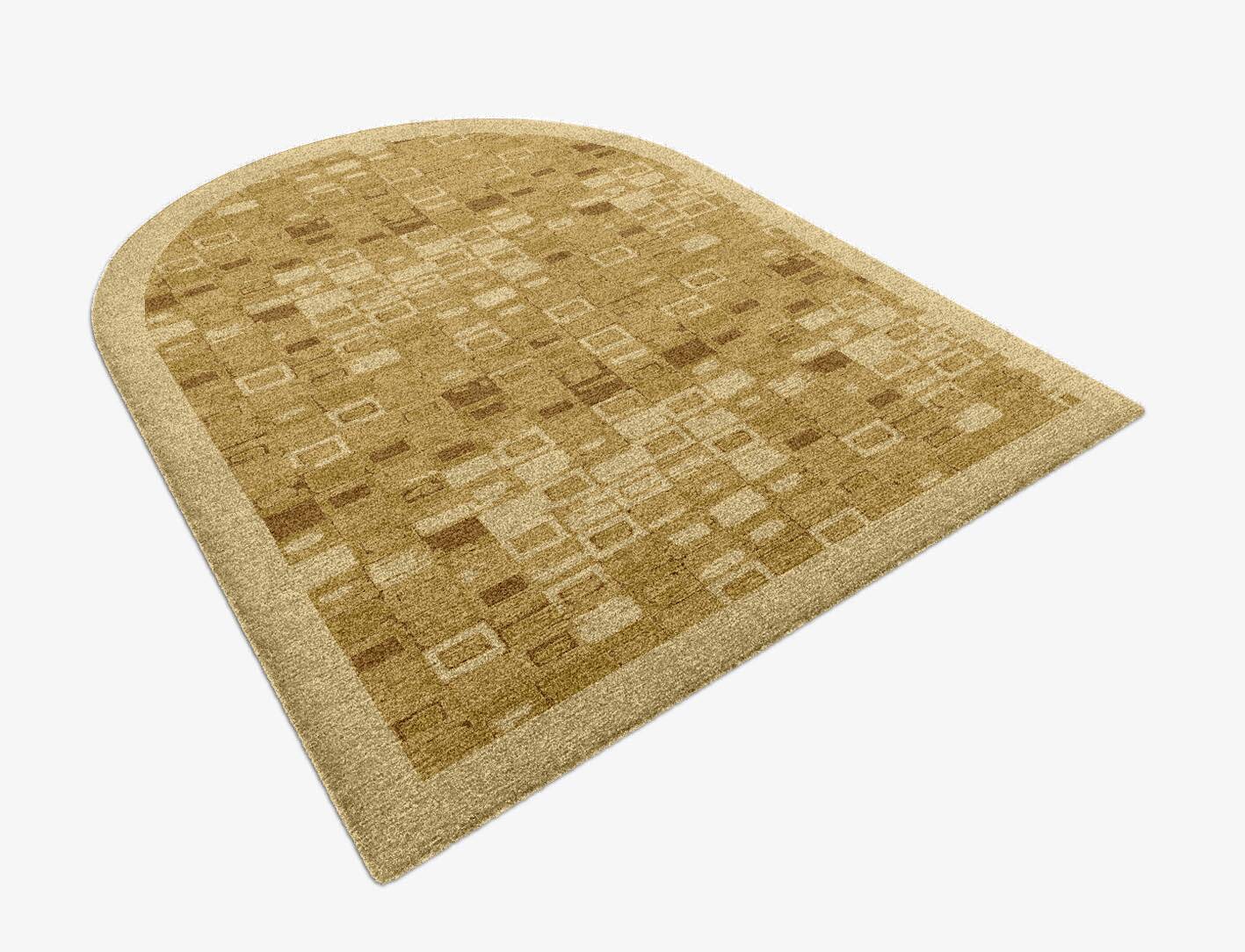 Neolithic Origami Arch Hand Knotted Tibetan Wool Custom Rug by Rug Artisan