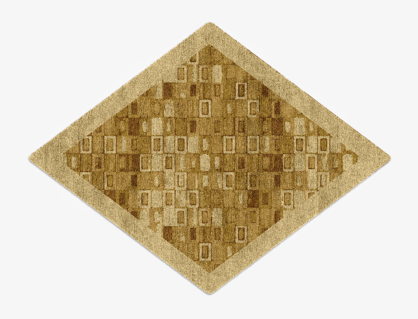 Neolithic Origami Diamond Hand Knotted Bamboo Silk Custom Rug by Rug Artisan