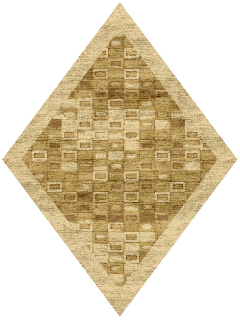Neolithic Origami Diamond Hand Knotted Bamboo Silk Custom Rug by Rug Artisan