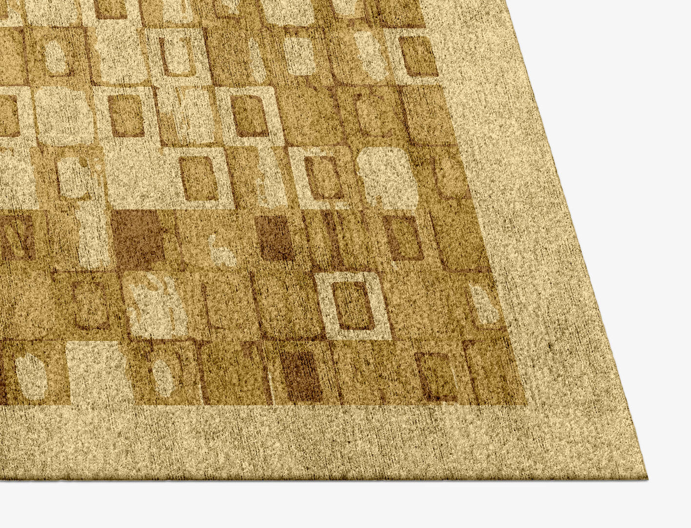 Neolithic Origami Rectangle Hand Knotted Bamboo Silk Custom Rug by Rug Artisan
