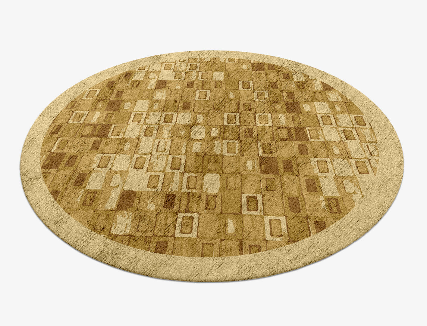 Neolithic Origami Round Hand Knotted Bamboo Silk Custom Rug by Rug Artisan
