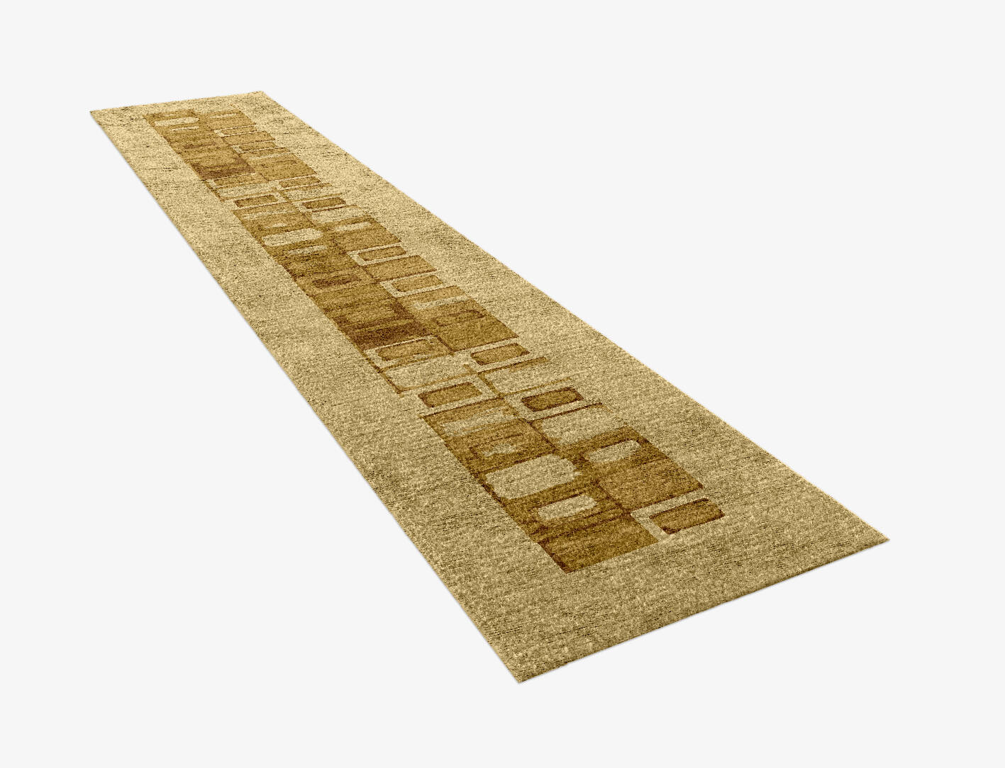 Neolithic Origami Runner Hand Knotted Bamboo Silk Custom Rug by Rug Artisan