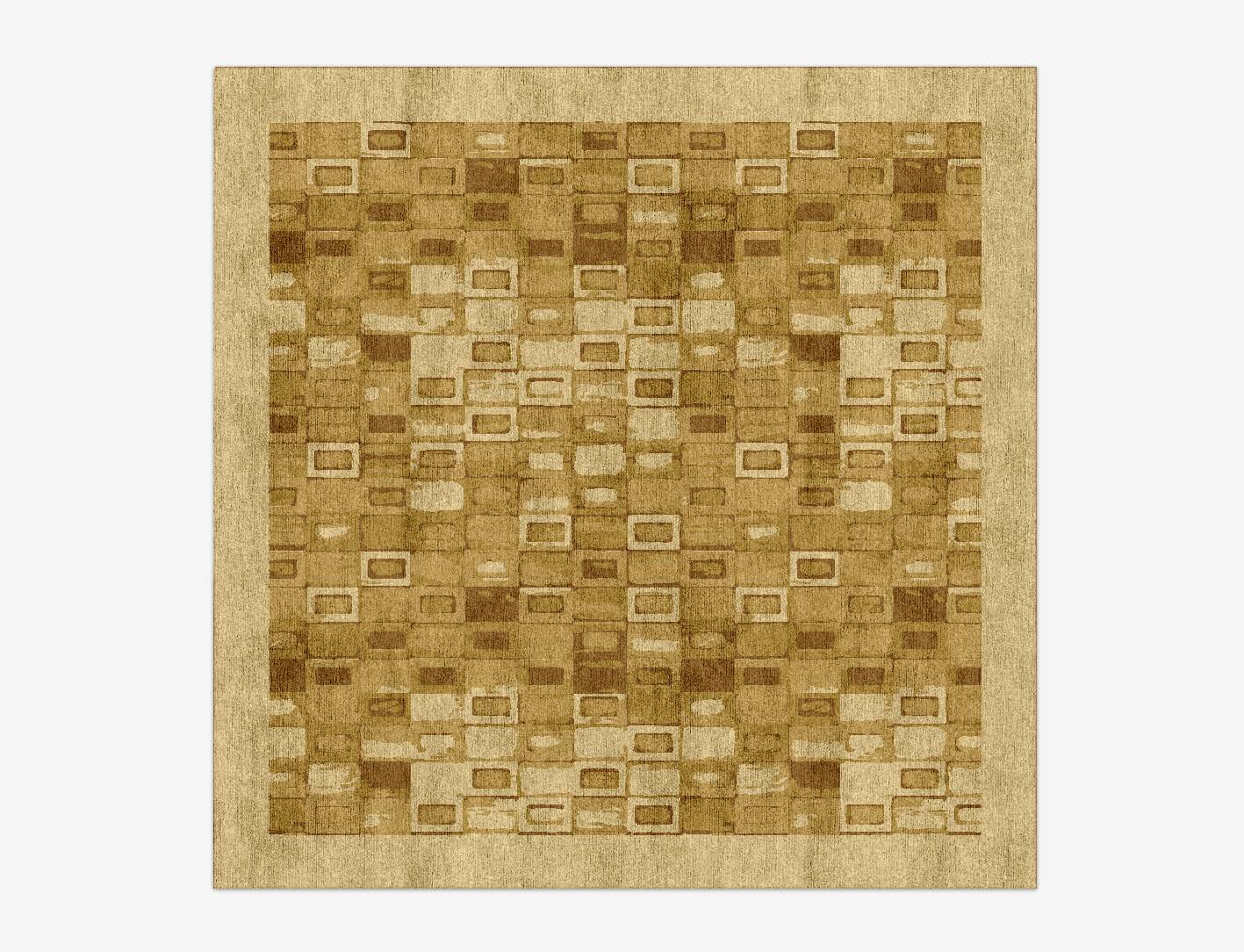 Neolithic Origami Square Hand Knotted Bamboo Silk Custom Rug by Rug Artisan