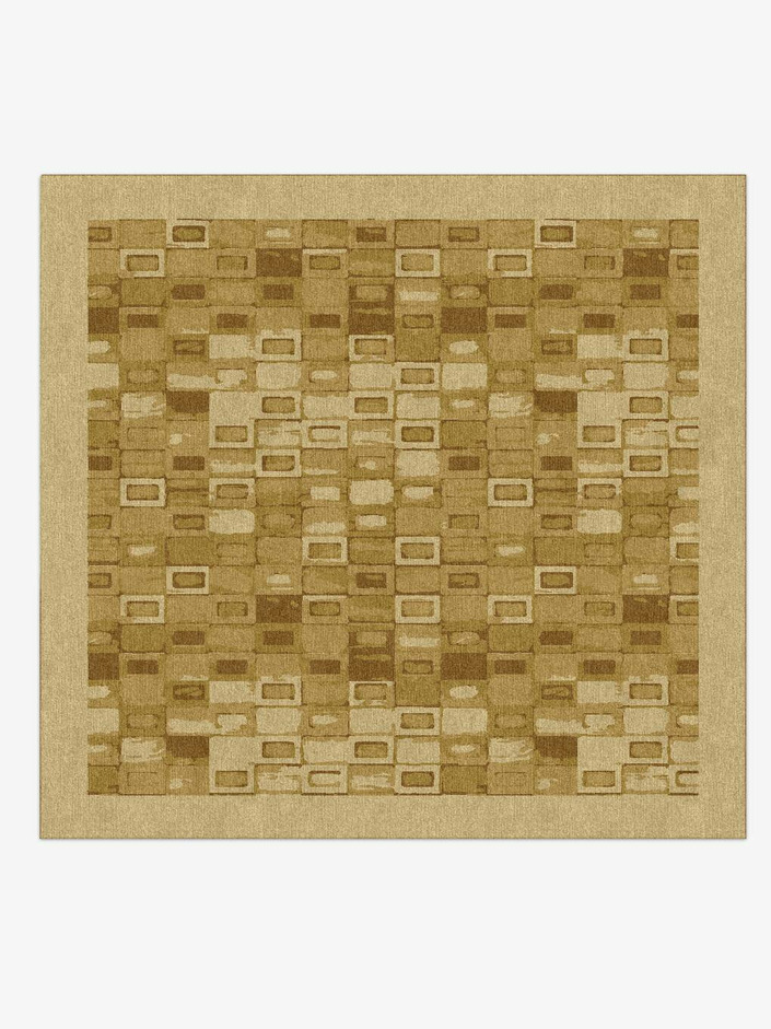 Neolithic Origami Square Hand Knotted Tibetan Wool Custom Rug by Rug Artisan
