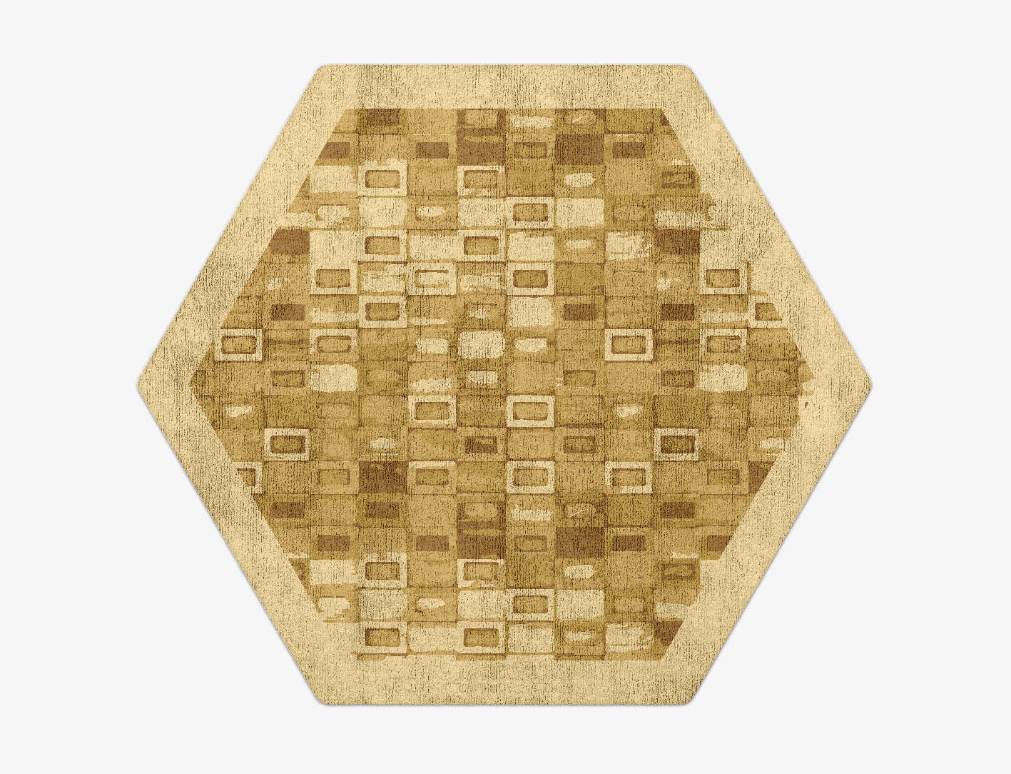 Neolithic Origami Hexagon Hand Tufted Bamboo Silk Custom Rug by Rug Artisan