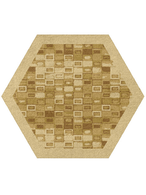 Neolithic Origami Hexagon Hand Tufted Pure Wool Custom Rug by Rug Artisan