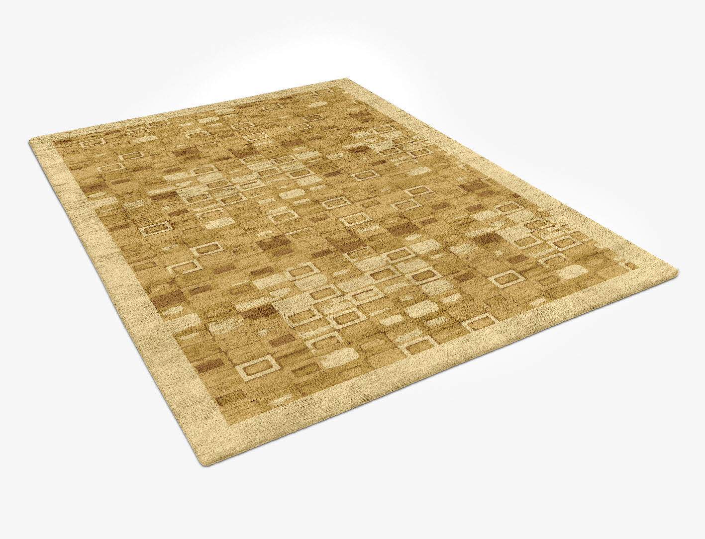 Neolithic Origami Rectangle Hand Tufted Bamboo Silk Custom Rug by Rug Artisan