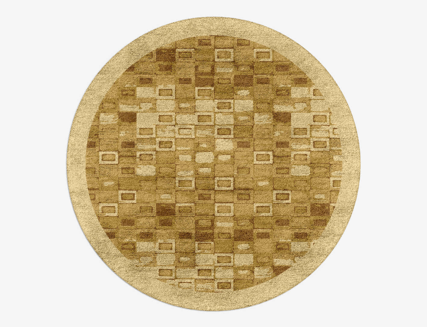Neolithic Origami Round Hand Tufted Bamboo Silk Custom Rug by Rug Artisan