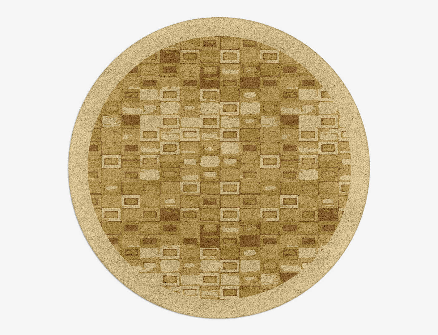 Neolithic Origami Round Hand Tufted Pure Wool Custom Rug by Rug Artisan