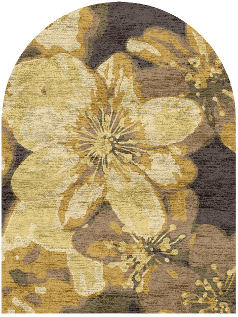 Neon Floral Arch Hand Knotted Bamboo Silk Custom Rug by Rug Artisan
