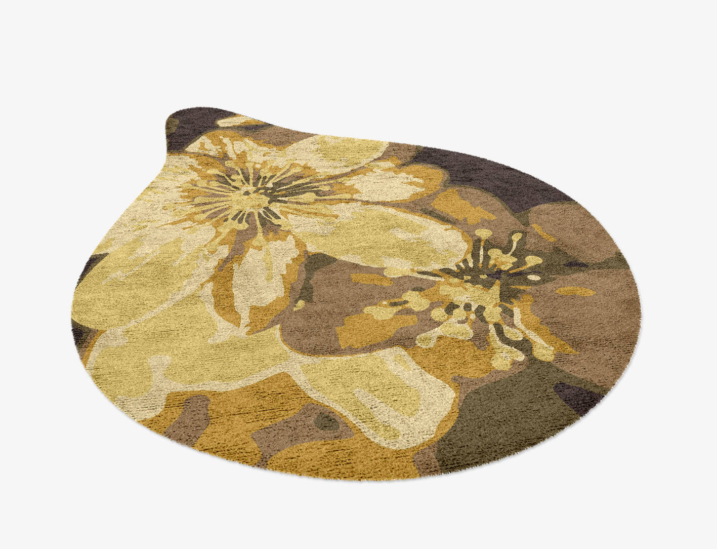 Neon Floral Drop Hand Knotted Bamboo Silk Custom Rug by Rug Artisan