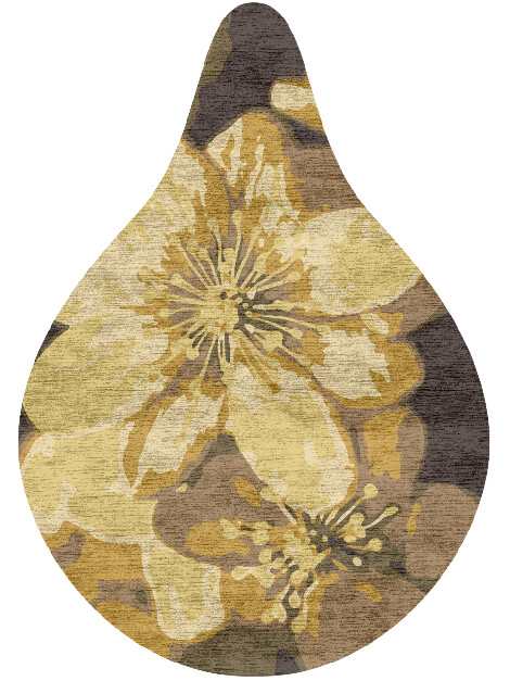 Neon Floral Drop Hand Knotted Bamboo Silk Custom Rug by Rug Artisan